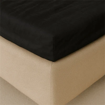 Kuvertlagen 80x200 cm - bomuld - Cool feel - sort - Luna Denmark